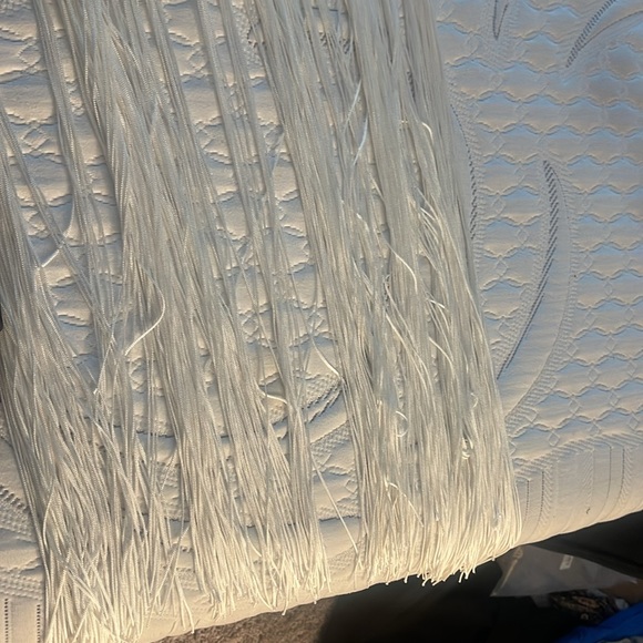 Party Crasher Fringe Denim Shorts- Light Blue Wash - Picture 7 of 8